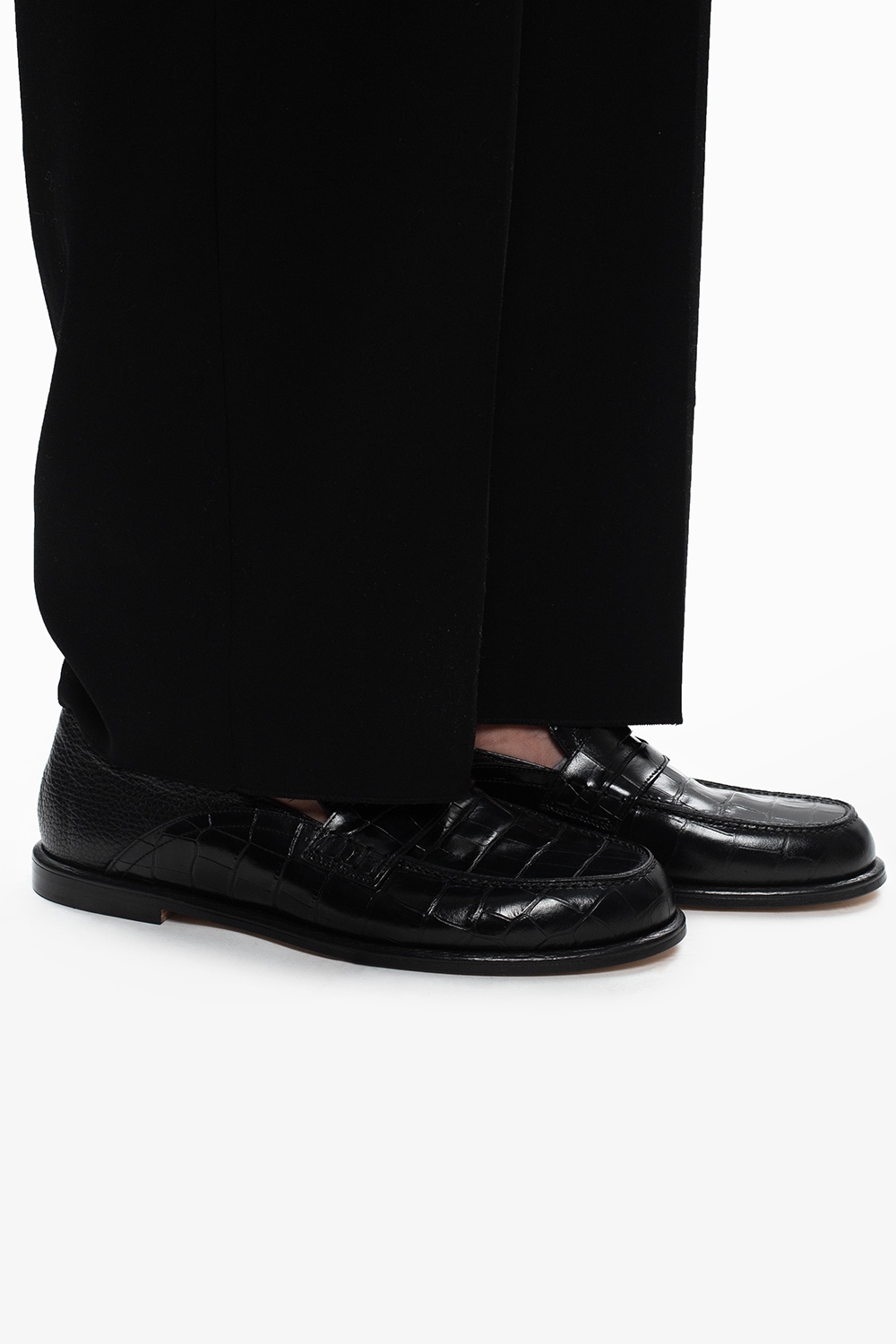 Loewe hot sale croc loafers